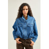 Veste en jean femme courte en denim stretch | M by Lau