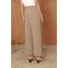 Pantalon tailleur femme large à plis noir ou beige | M by Lau
