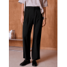 Pantalon tailleur femme large à plis noir ou beige | M by Lau