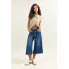 Jean femme cropped large brut délavé ROMY | M by Lau  URL simplifiée