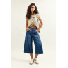 Jean femme cropped large brut délavé ROMY | M by Lau  URL simplifiée