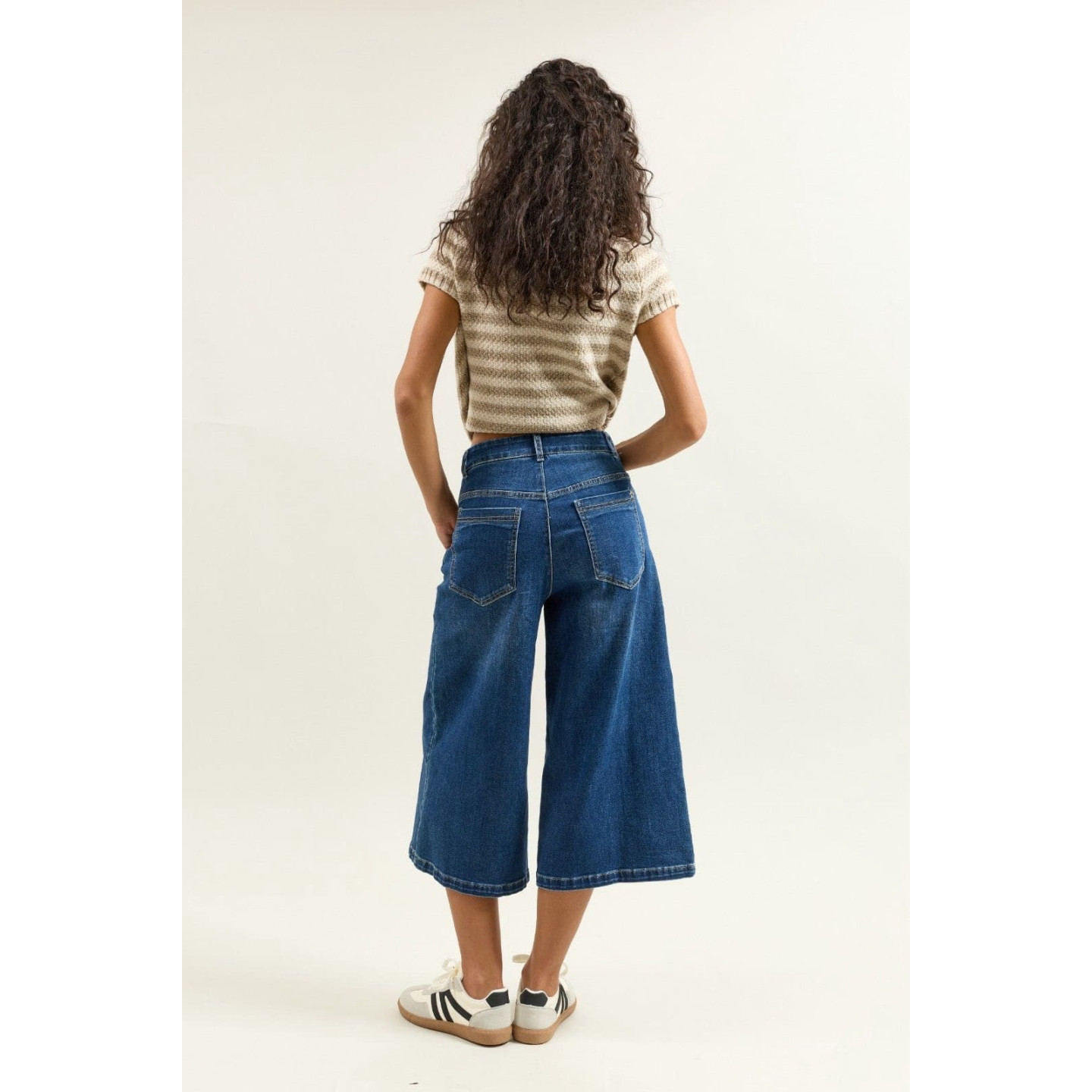 Jean femme cropped large brut délavé ROMY | M by Lau  URL simplifiée