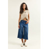 Jean femme cropped large brut délavé ROMY | M by Lau  URL simplifiée