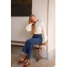 Jean femme COCO coupe large avec ceinture chaîne | M by Lau
