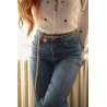 Jean femme COCO coupe large avec ceinture chaîne | M by Lau