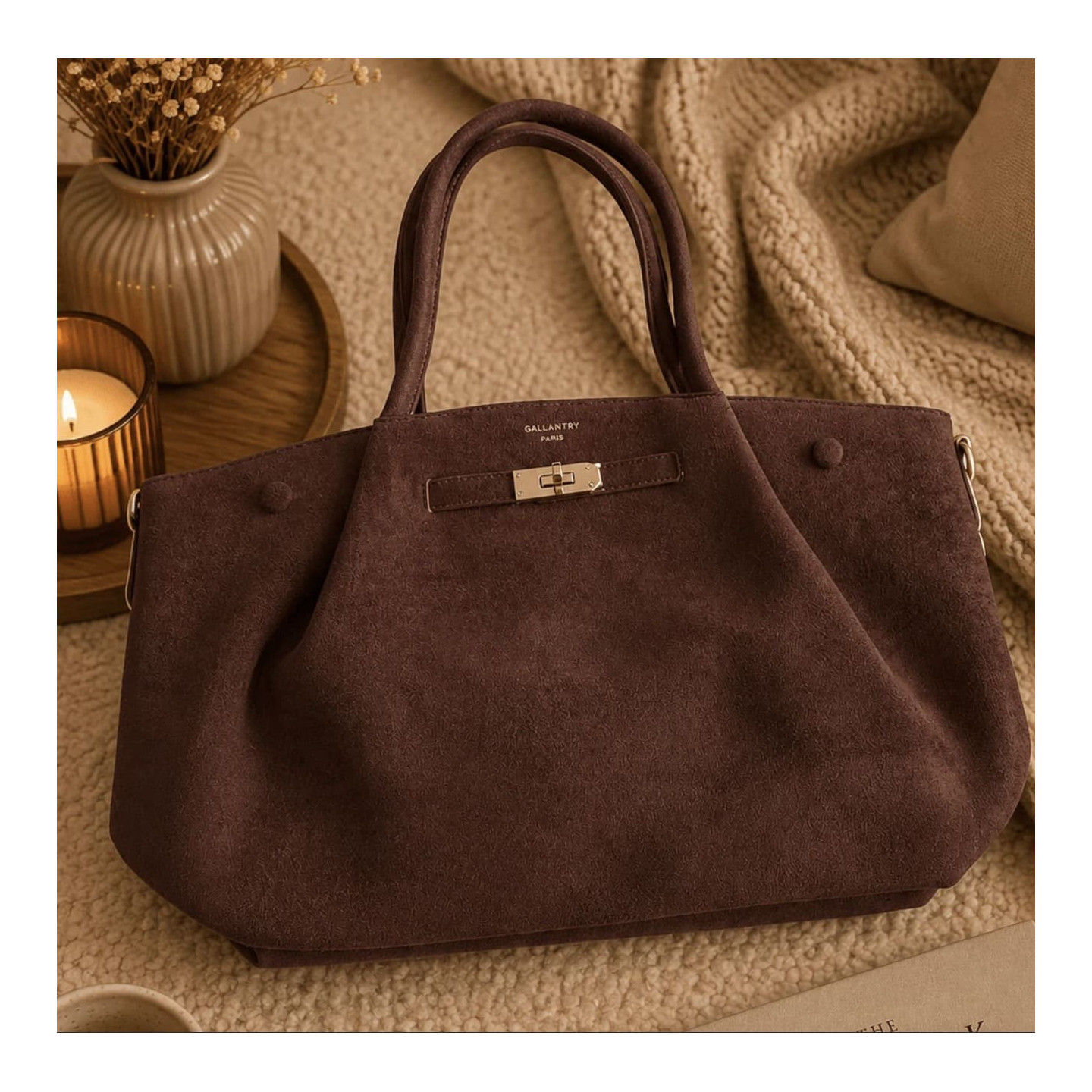 Sac à main COSMO femme effet suédine avec bandoulière