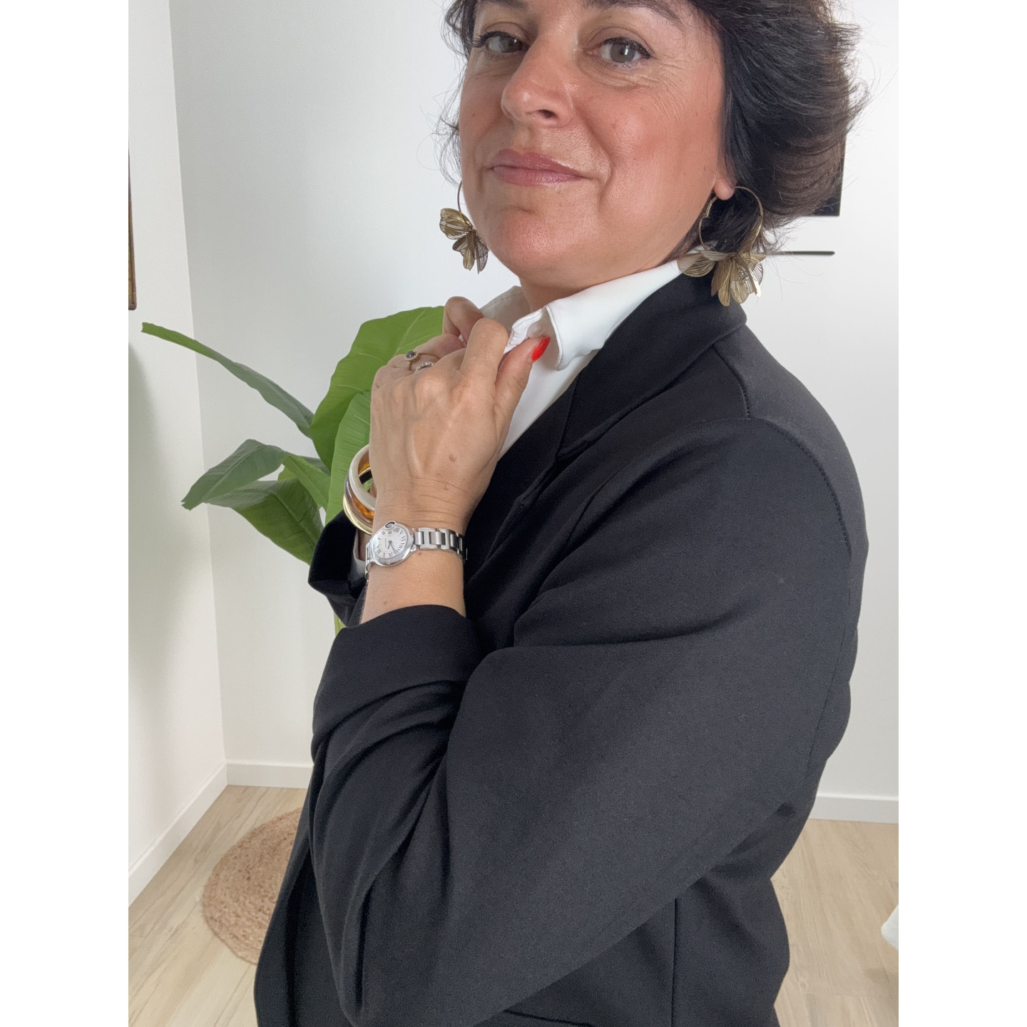 Veste blazer femme noire stretch
