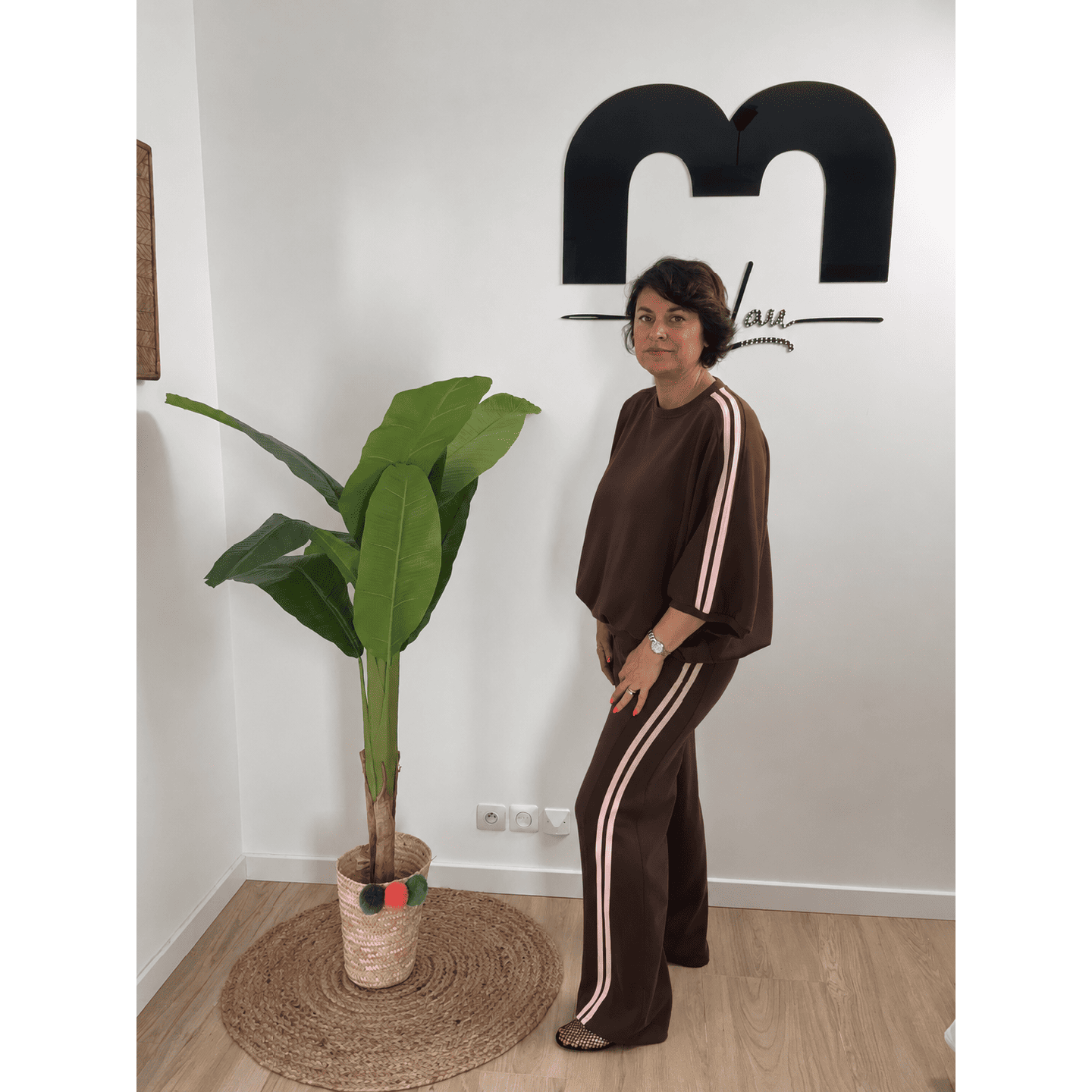 Ensemble jogging femme sport chic – Pantalon ample