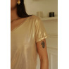T-shirt femme métallisé AURA col V | M by Lau