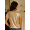 T-shirt femme métallisé AURA col V | M by Lau