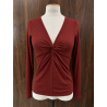 Top AVA femme col V torsadé cache cœur | M by Lau