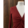 Top AVA femme col V torsadé cache cœur | M by Lau